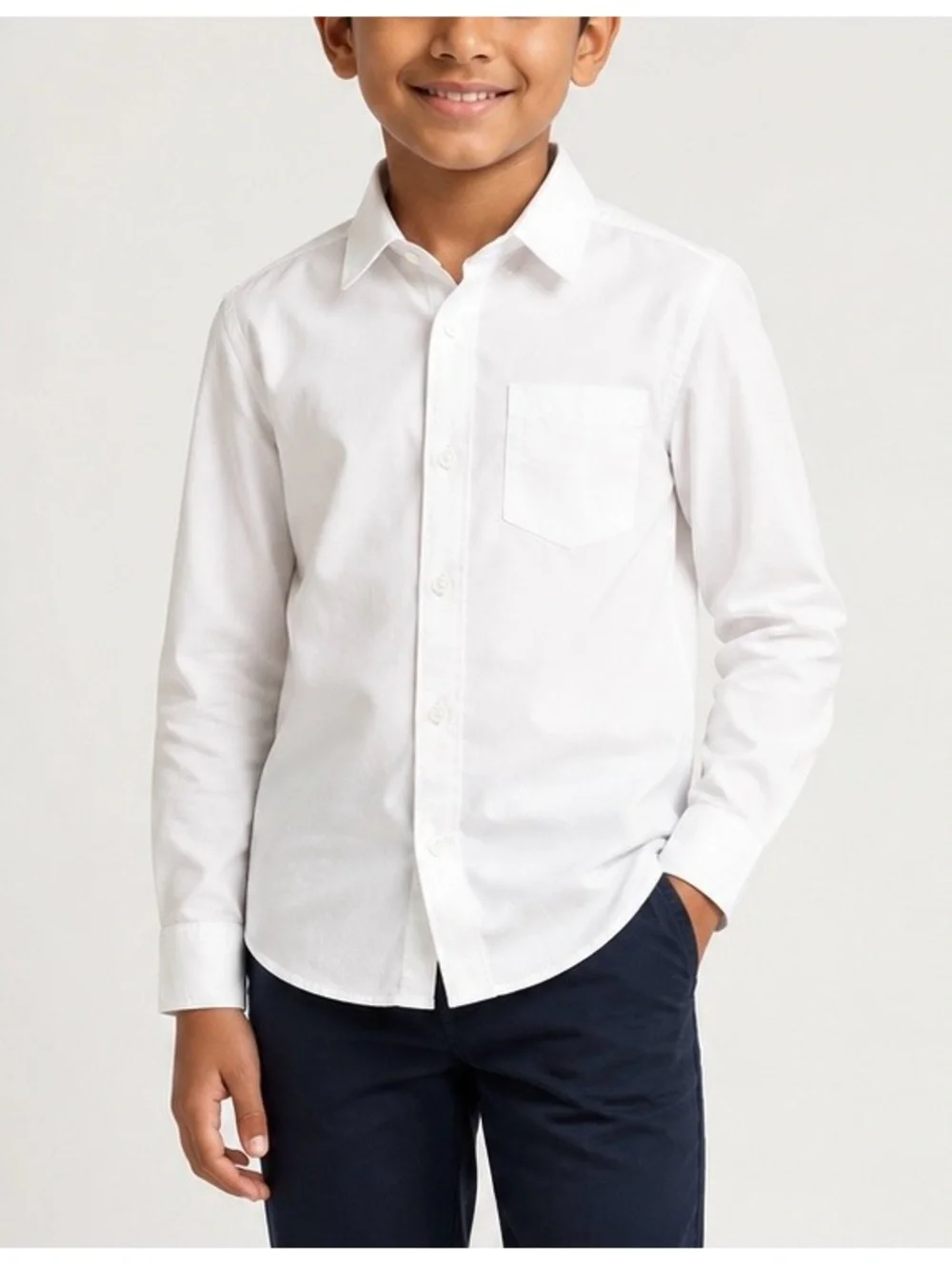 Classic Cat &Jack White  Button-Down Dress Shirt